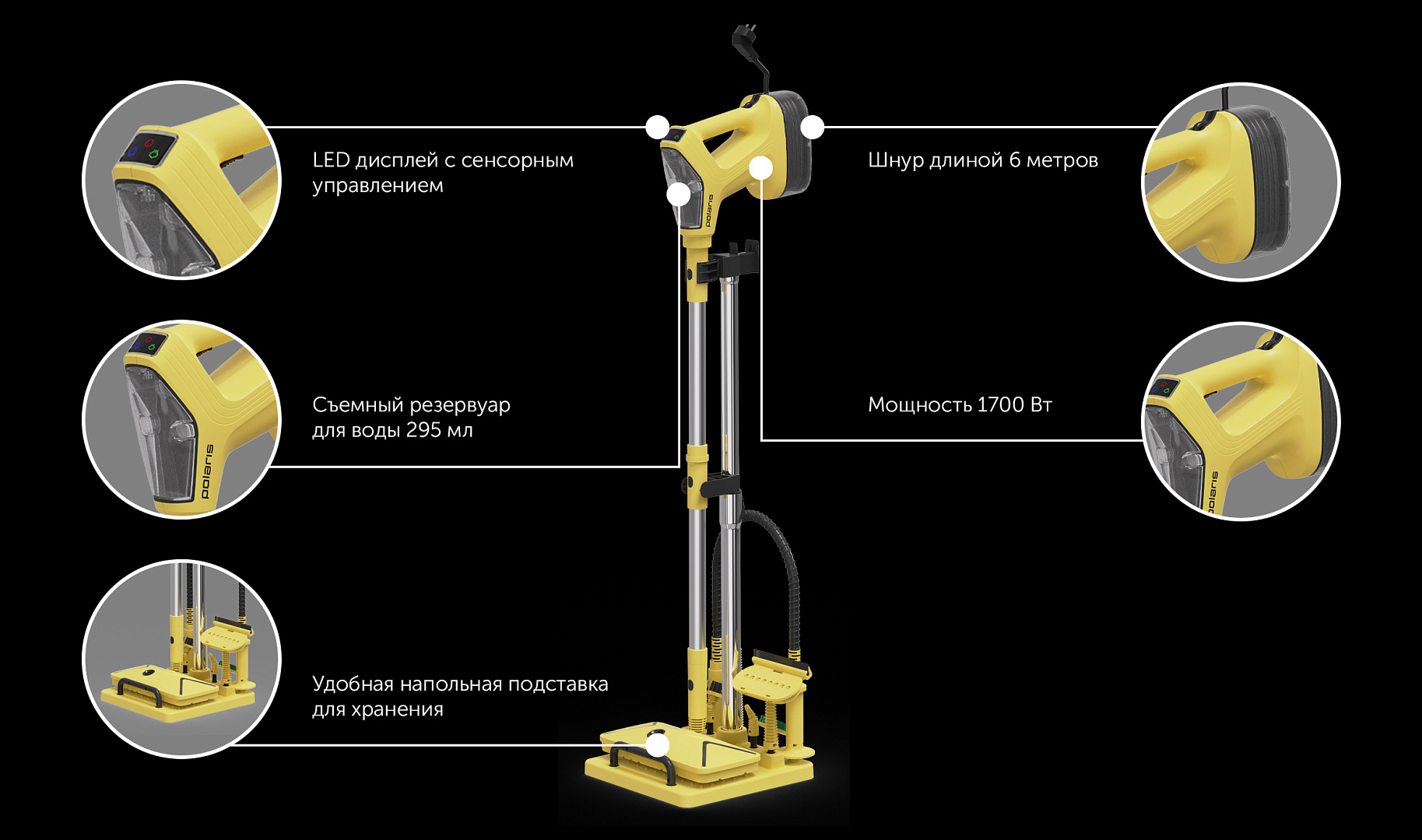 Пароочиститель Polaris PSC 1701C : характеристики, отзывы, описание на ...